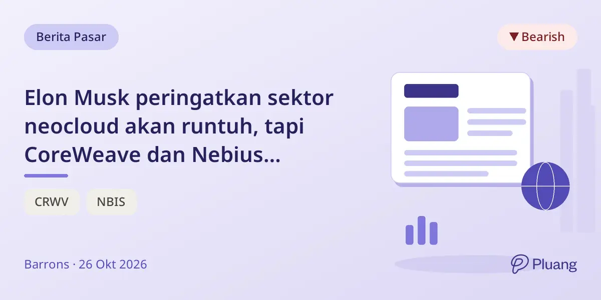 Elon Musk peringatkan sektor neocloud akan runtuh, tapi CoreWeave dan Nebius diprediksi bertahan.