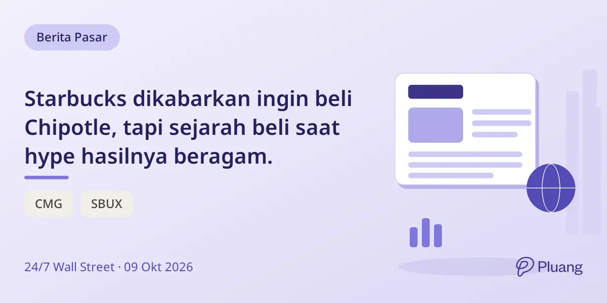 Starbucks dikabarkan ingin beli Chipotle, tapi sejarah beli saat hype hasilnya beragam.