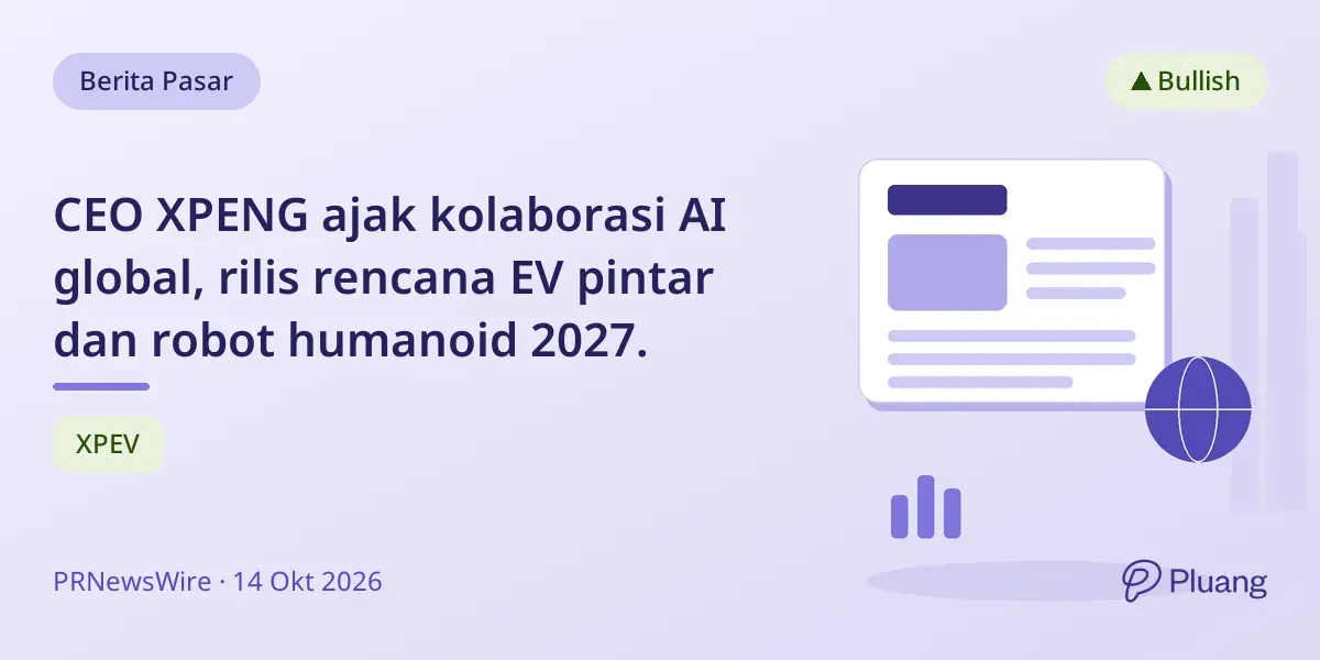 CEO XPENG ajak kolaborasi AI global, rilis rencana EV pintar dan robot humanoid 2027.