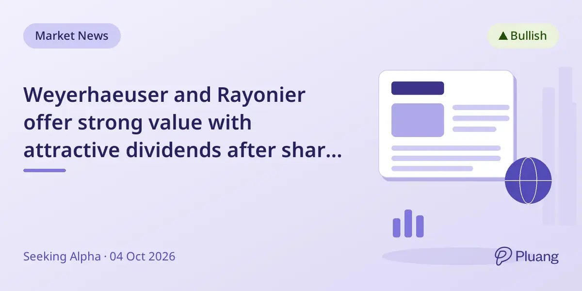 Weyerhaeuser and Rayonier offer strong value with attractive dividends after share price drops