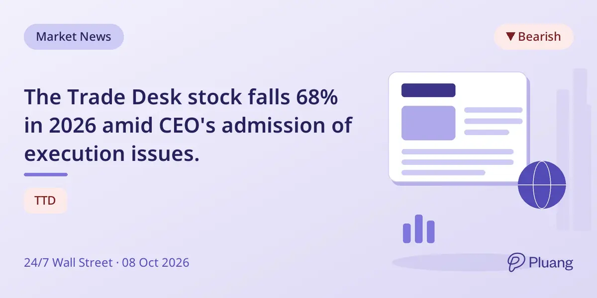 The Trade Desk stock falls 68% in 2026 amid CEO's admission of execution issues.