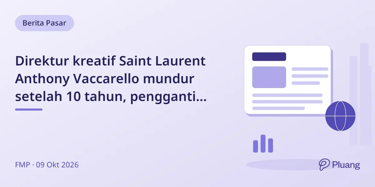 Direktur kreatif Saint Laurent Anthony Vaccarello mundur setelah 10 tahun, pengganti segera diumumkan.
