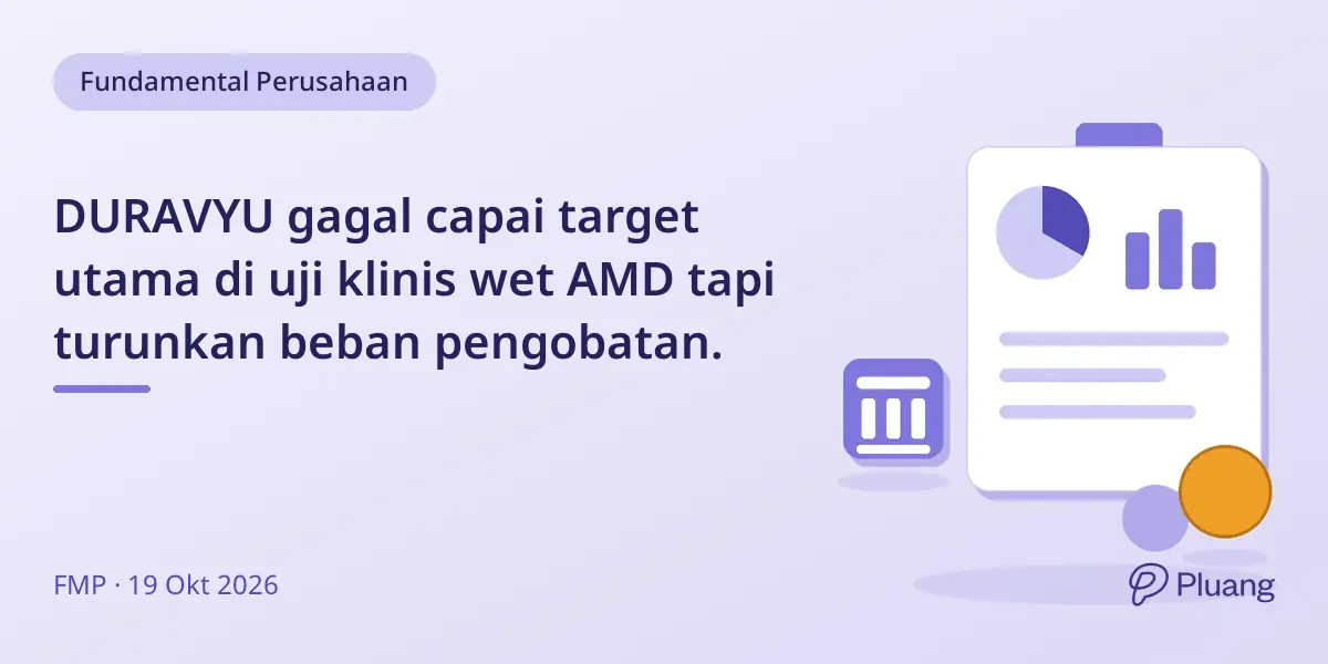 DURAVYU gagal capai target utama di uji klinis wet AMD tapi turunkan beban pengobatan.