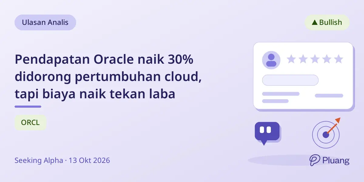 Pendapatan Oracle naik 30% didorong pertumbuhan cloud, tapi biaya naik tekan laba