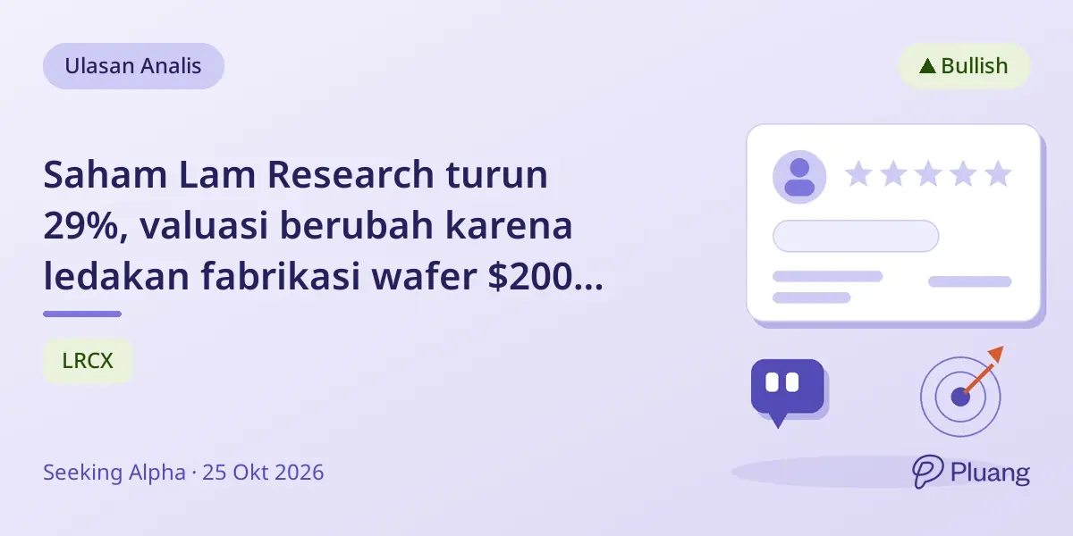Saham Lam Research turun 29%, valuasi berubah karena ledakan fabrikasi wafer $200 miliar