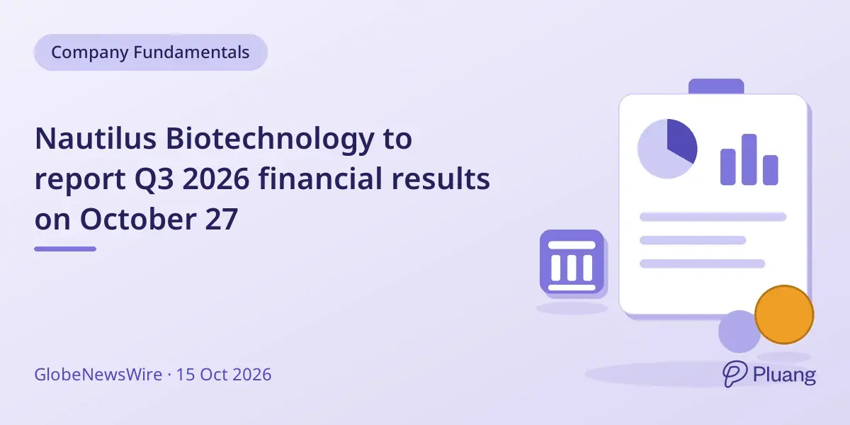 Nautilus Biotechnology to report Q3 2026 financial results on October 27
