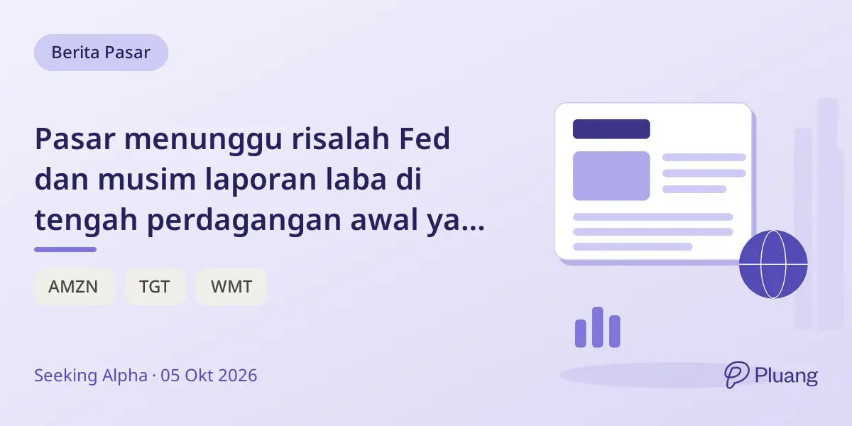 Pasar menunggu risalah Fed dan musim laporan laba di tengah perdagangan awal yang beragam dan penjualan besar ritel.