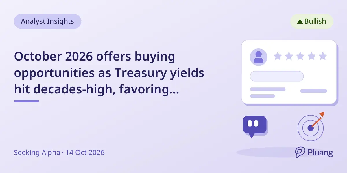October 2026 offers buying opportunities as Treasury yields hit decades-high, favoring discounted real estate and municipal debt funds.