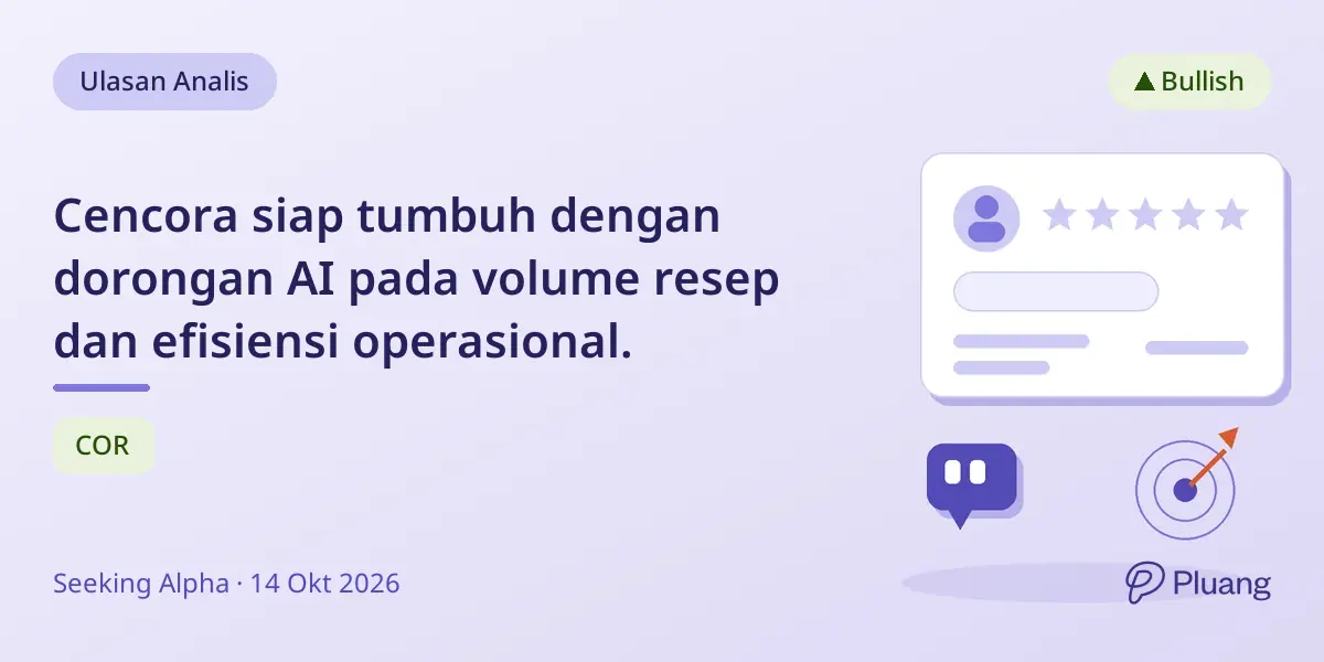 Cencora siap tumbuh dengan dorongan AI pada volume resep dan efisiensi operasional.