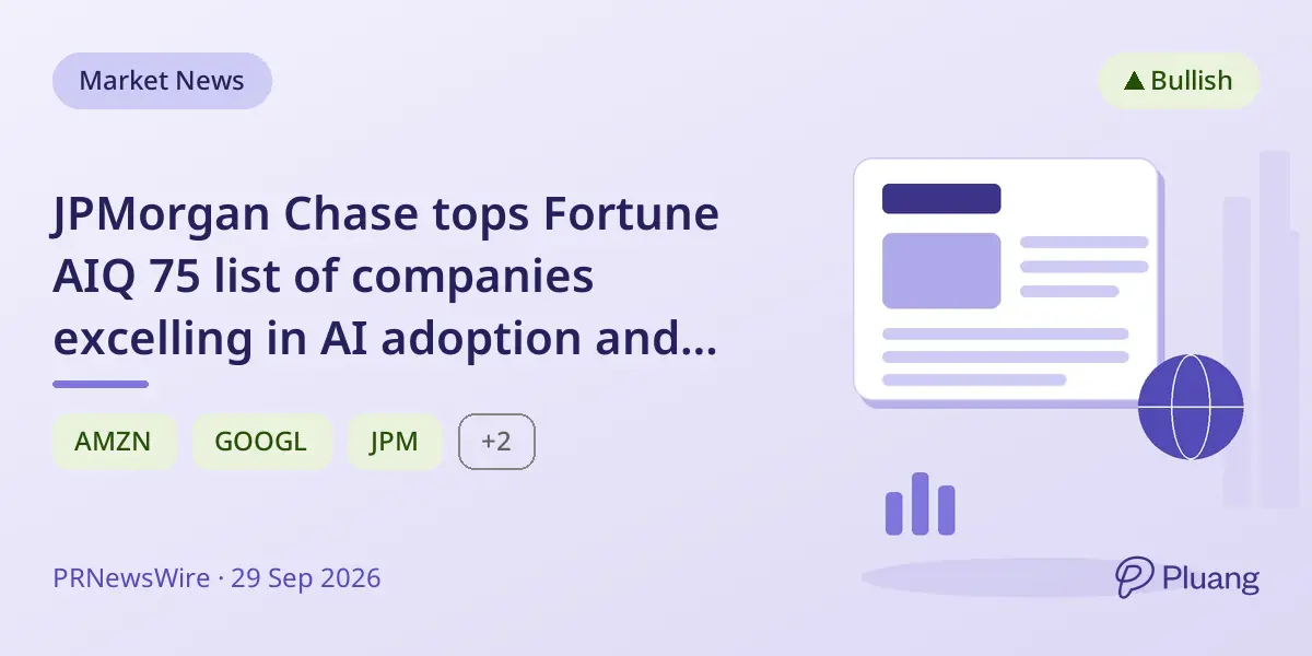 JPMorgan Chase tops Fortune AIQ 75 list of companies excelling in AI adoption and impact