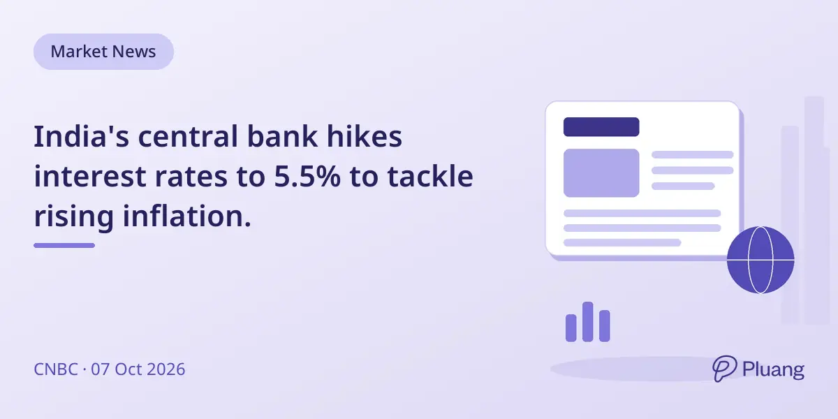 India's central bank hikes interest rates to 5.5% to tackle rising inflation.