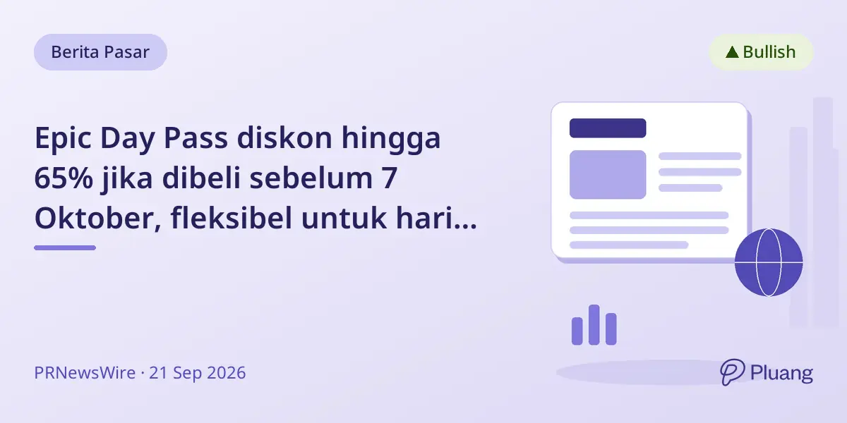Epic Day Pass diskon hingga 65% jika dibeli sebelum 7 Oktober, fleksibel untuk hari ski di resort top.