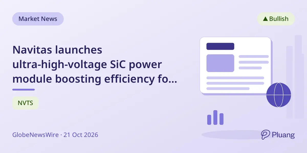 Navitas launches ultra-high-voltage SiC power module boosting efficiency for energy and AI infrastructure.
