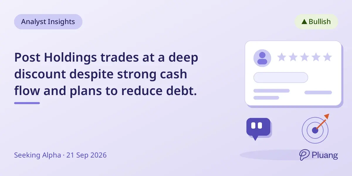 Post Holdings trades at a deep discount despite strong cash flow and plans to reduce debt.