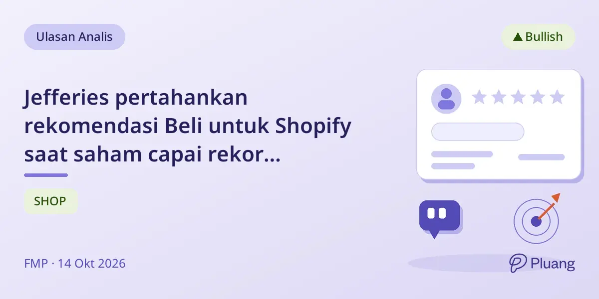 Jefferies pertahankan rekomendasi Beli untuk Shopify saat saham capai rekor tertinggi dengan integrasi AI.