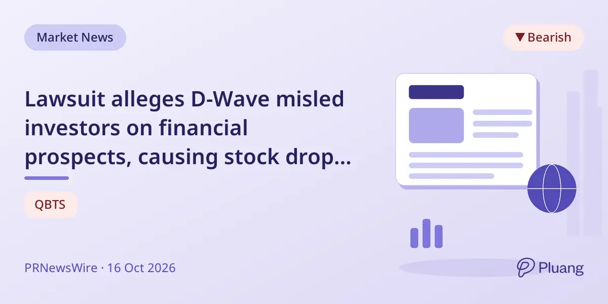 Lawsuit alleges D-Wave misled investors on financial prospects, causing stock drops in 2026.