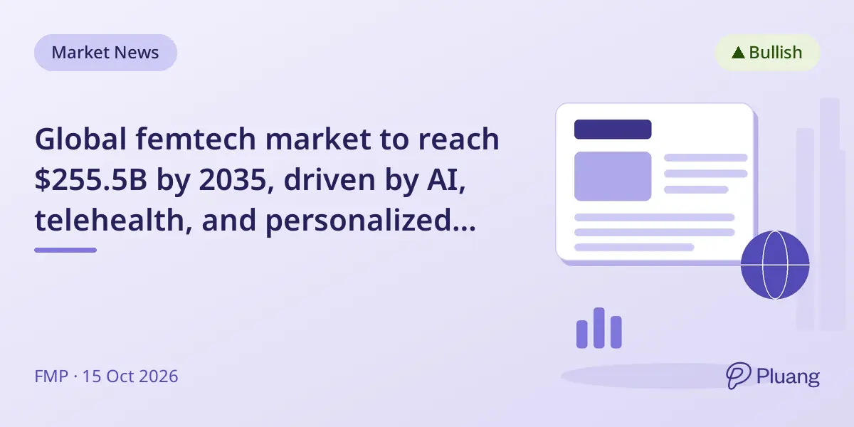 Global femtech market to reach $255.5B by 2035, driven by AI, telehealth, and personalized women's healthcare.