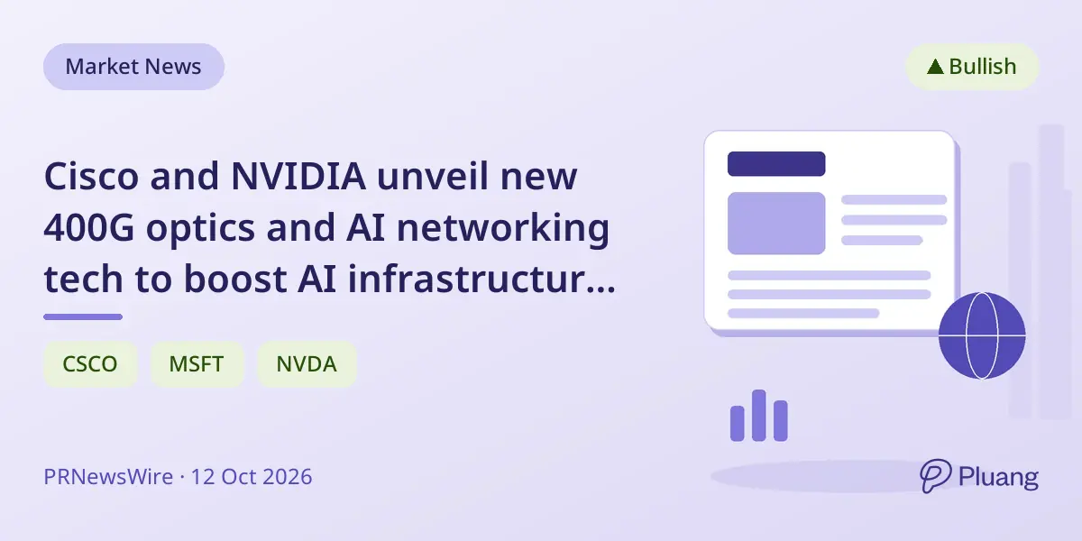 Cisco and NVIDIA unveil new 400G optics and AI networking tech to boost AI infrastructure scale and efficiency