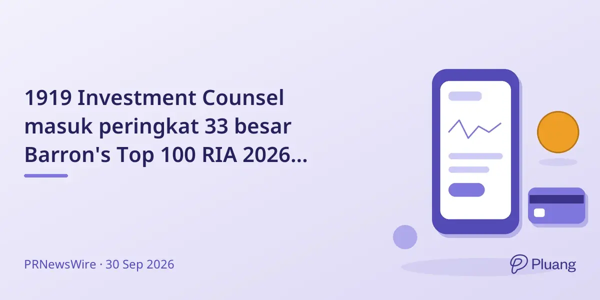 1919 Investment Counsel masuk peringkat 33 besar Barron's Top 100 RIA 2026 untuk ketujuh kalinya.