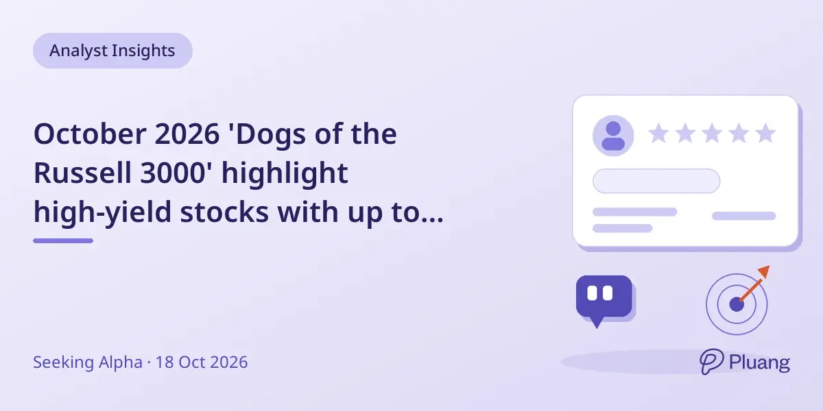 October 2026 'Dogs of the Russell 3000' highlight high-yield stocks with up to 81.2% projected gains by 2027