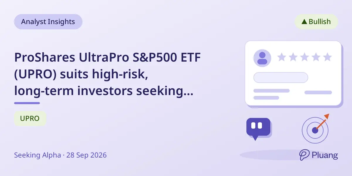 ProShares UltraPro S&P500 ETF (UPRO) suits high-risk, long-term investors seeking amplified market gains.