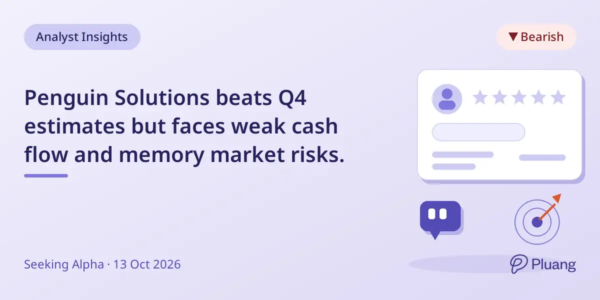 Penguin Solutions beats Q4 estimates but faces weak cash flow and memory market risks.