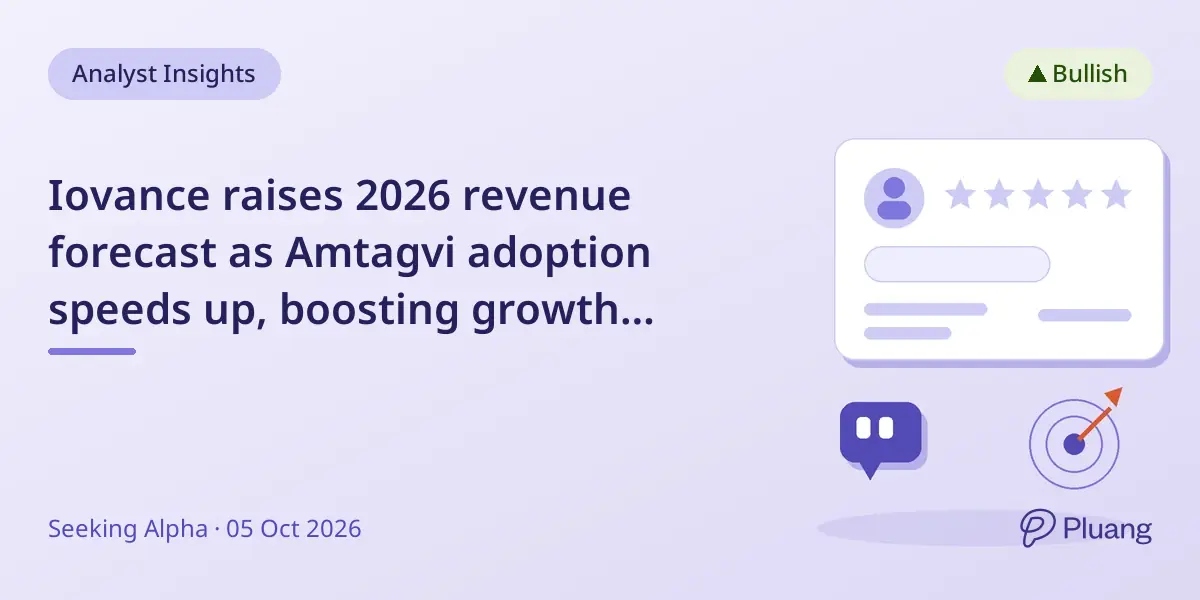 Iovance raises 2026 revenue forecast as Amtagvi adoption speeds up, boosting growth outlook.