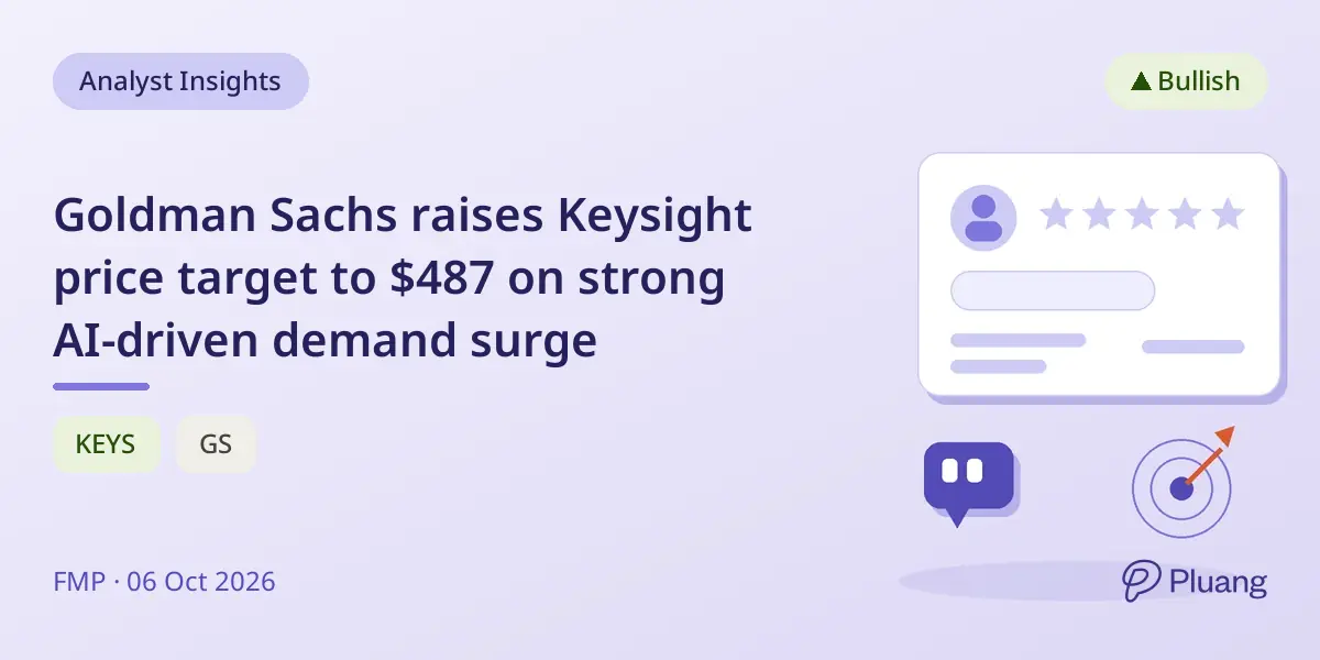 Goldman Sachs raises Keysight price target to $487 on strong AI-driven demand surge