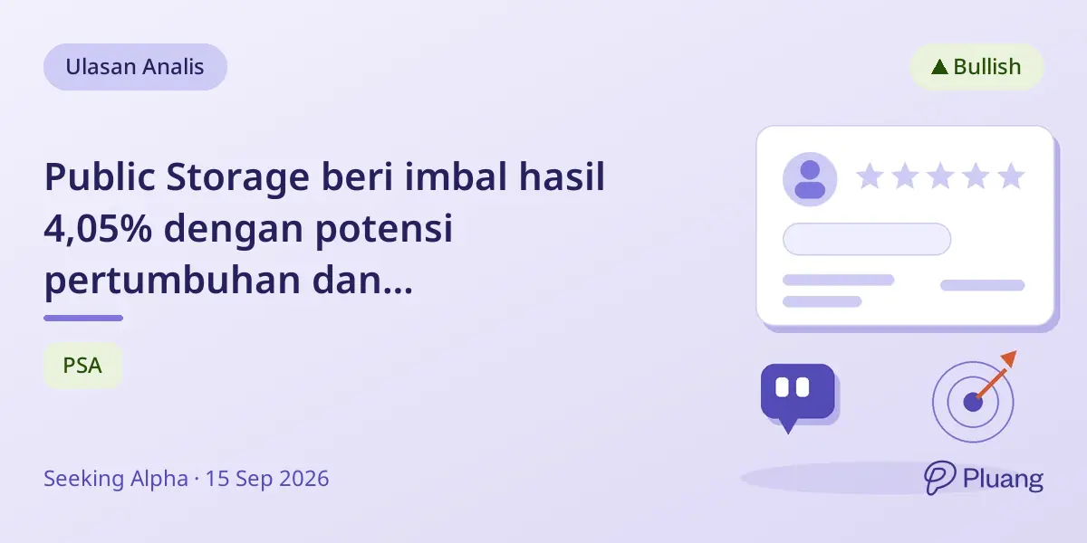 Public Storage beri imbal hasil 4,05% dengan potensi pertumbuhan dan perlindungan risiko, direkomendasikan 'Beli'.