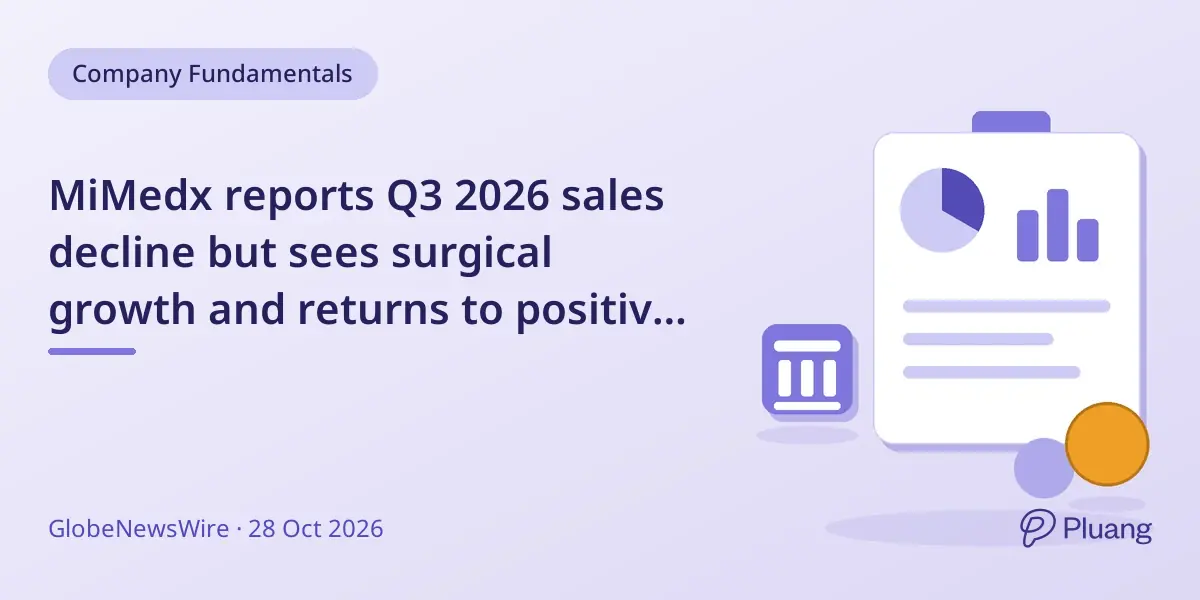 MiMedx reports Q3 2026 sales decline but sees surgical growth and returns to positive EBITDA.