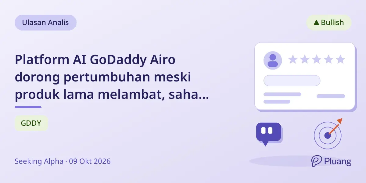 Platform AI GoDaddy Airo dorong pertumbuhan meski produk lama melambat, saham diperkirakan naik 64% dalam 3 tahun.