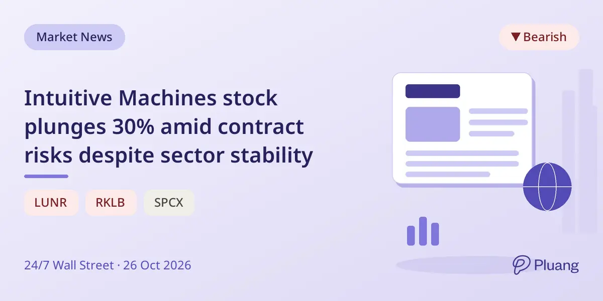 Intuitive Machines stock plunges 30% amid contract risks despite sector stability