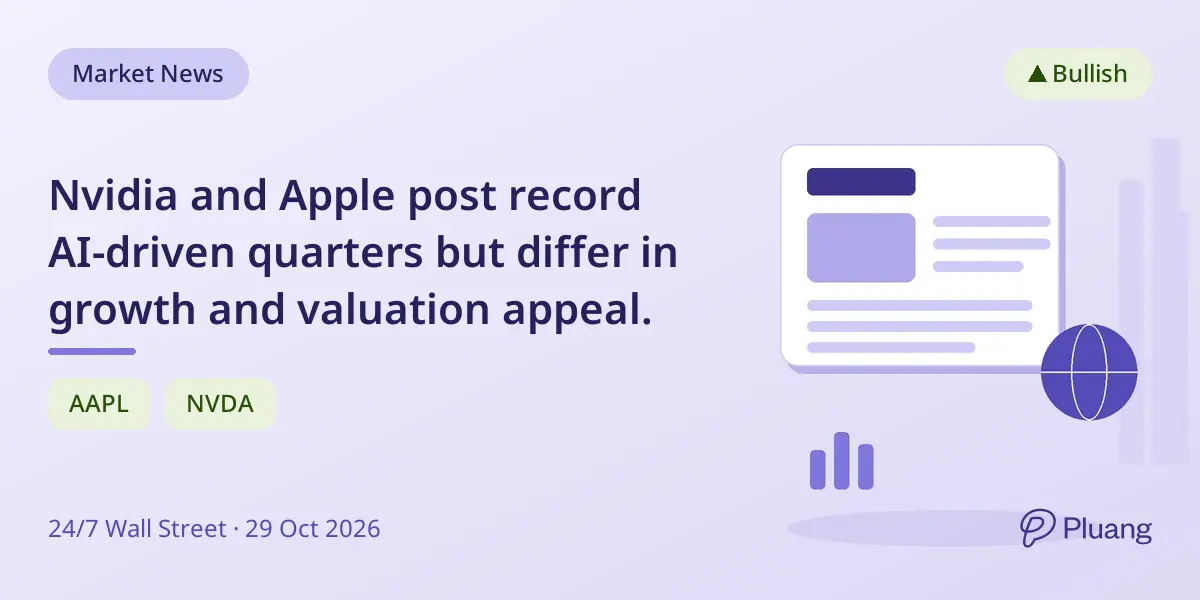 Nvidia and Apple post record AI-driven quarters but differ in growth and valuation appeal.