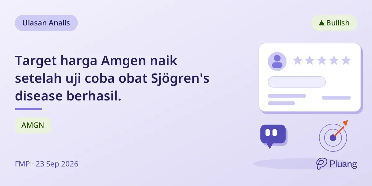 Target harga Amgen naik setelah uji coba obat Sjögren's disease berhasil.