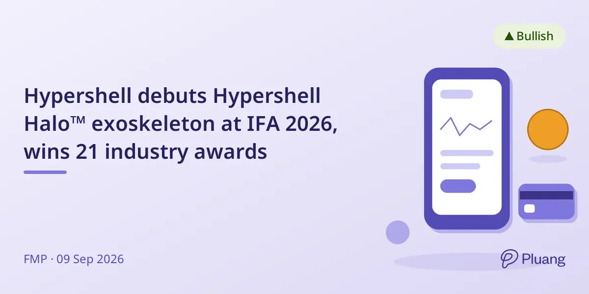 Hypershell debuts Hypershell Halo™ exoskeleton at IFA 2026, wins 21 industry awards