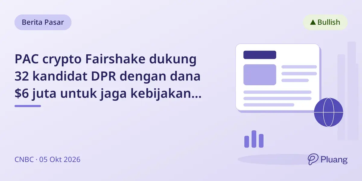 PAC crypto Fairshake dukung 32 kandidat DPR dengan dana $6 juta untuk jaga kebijakan pro-crypto jelang pemilu