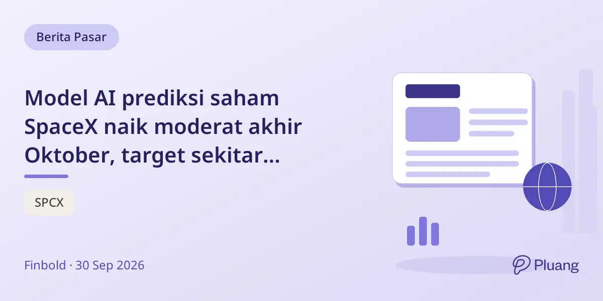 Model AI prediksi saham SpaceX naik moderat akhir Oktober, target sekitar $157-$162.