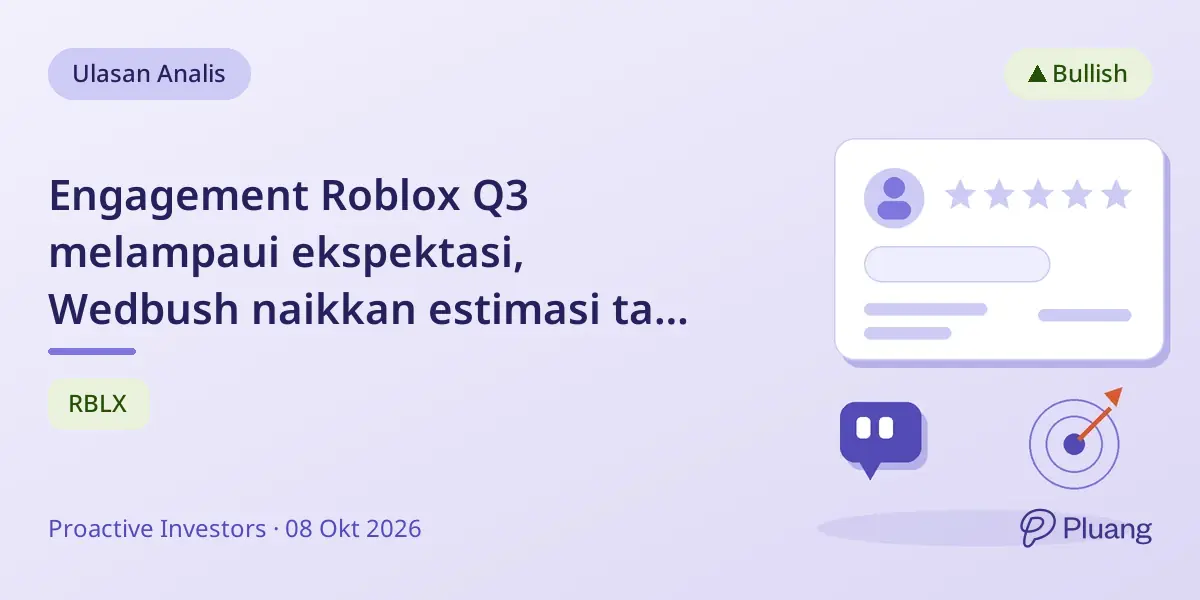 Engagement Roblox Q3 melampaui ekspektasi, Wedbush naikkan estimasi tapi waspada pertumbuhan masa depan.