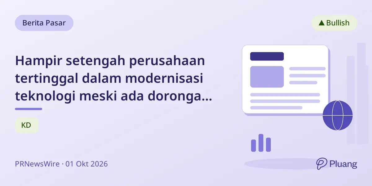 Hampir setengah perusahaan tertinggal dalam modernisasi teknologi meski ada dorongan AI, kata survei global.