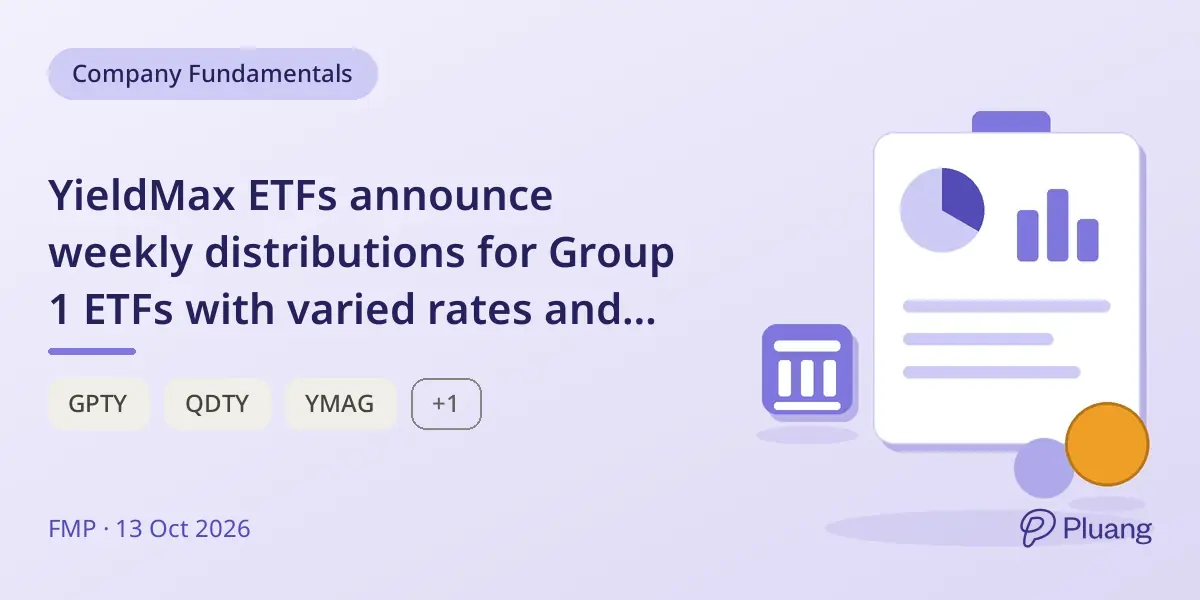 YieldMax ETFs announce weekly distributions for Group 1 ETFs with varied rates and yields.