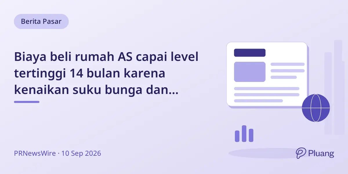 Biaya beli rumah AS capai level tertinggi 14 bulan karena kenaikan suku bunga dan harga.