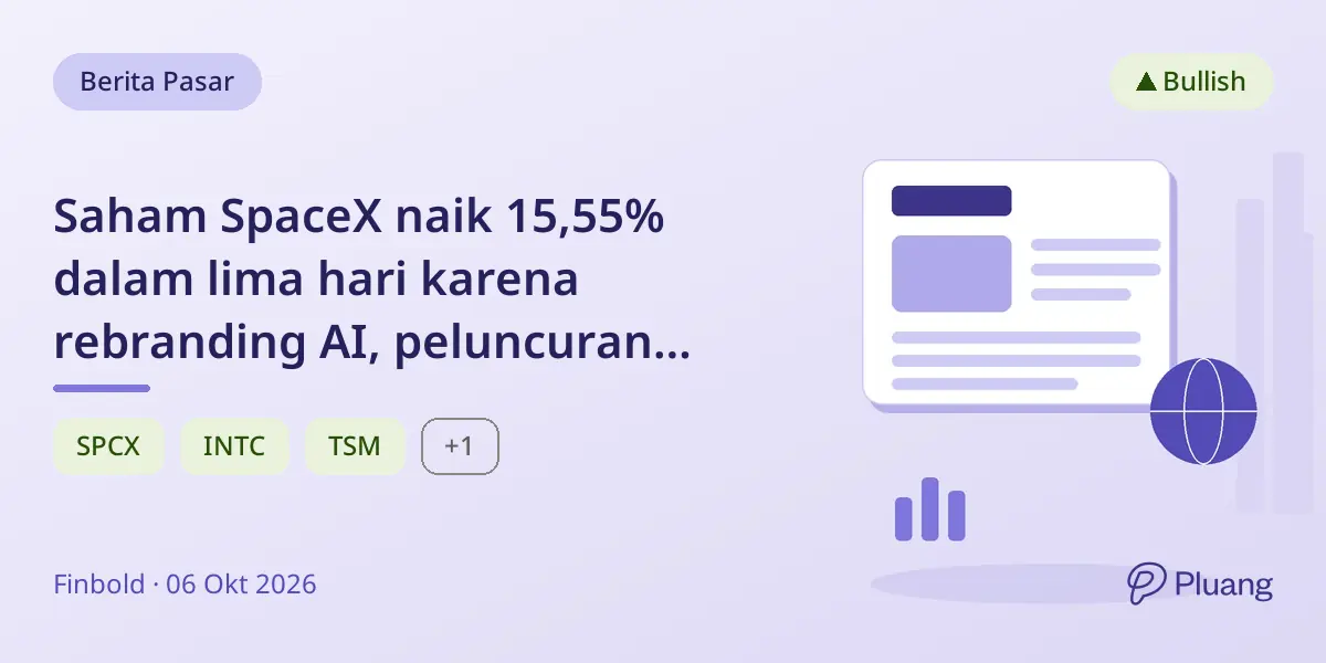 Saham SpaceX naik 15,55% dalam lima hari karena rebranding AI, peluncuran Starship, dan peran Musk di Pentagon
