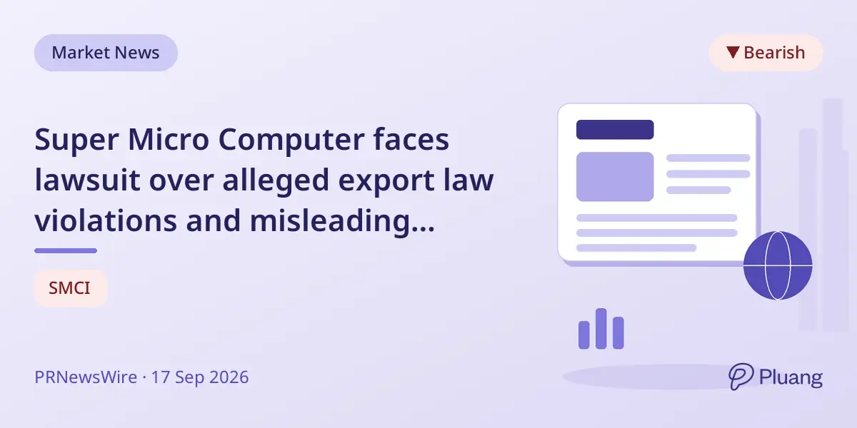 Super Micro Computer faces lawsuit over alleged export law violations and misleading shareholders.