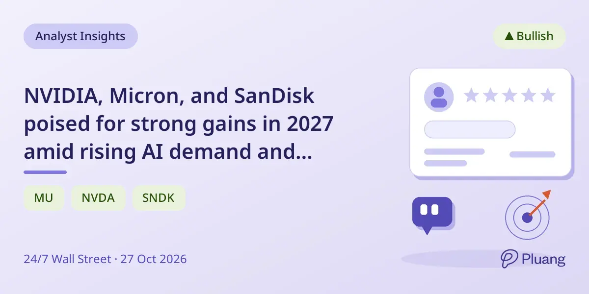 NVIDIA, Micron, and SanDisk poised for strong gains in 2027 amid rising AI demand and supply constraints.