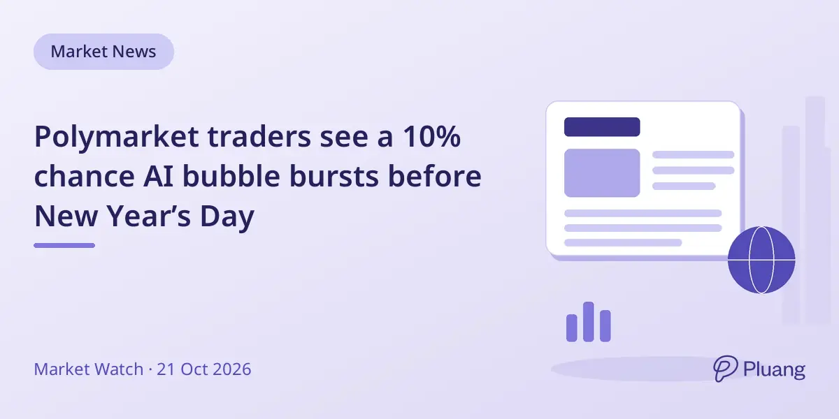 Polymarket traders see a 10% chance AI bubble bursts before New Year’s Day