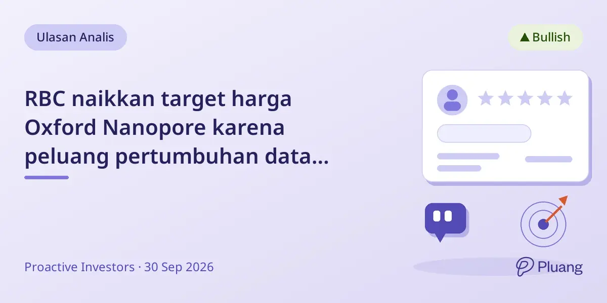 RBC naikkan target harga Oxford Nanopore karena peluang pertumbuhan data biologis dari AI