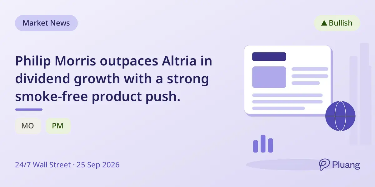 Philip Morris outpaces Altria in dividend growth with a strong smoke-free product push.
