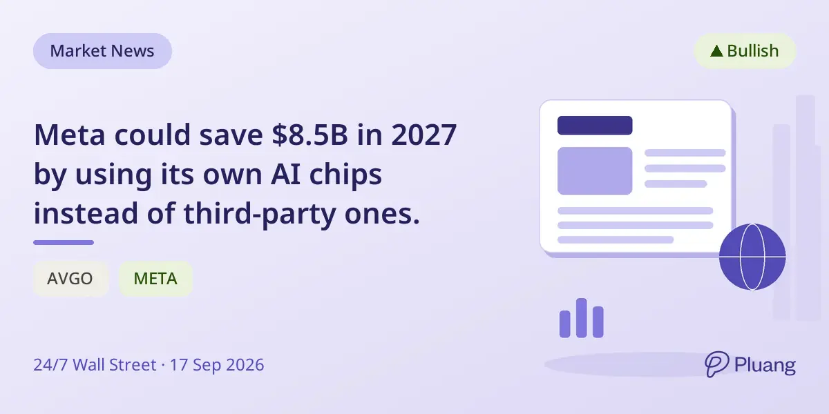 Meta could save $8.5B in 2027 by using its own AI chips instead of third-party ones.