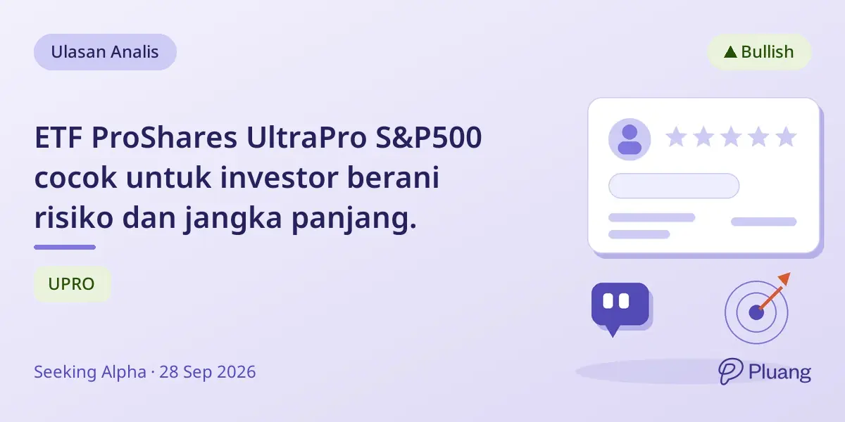 ETF ProShares UltraPro S&P500 cocok untuk investor berani risiko dan jangka panjang.