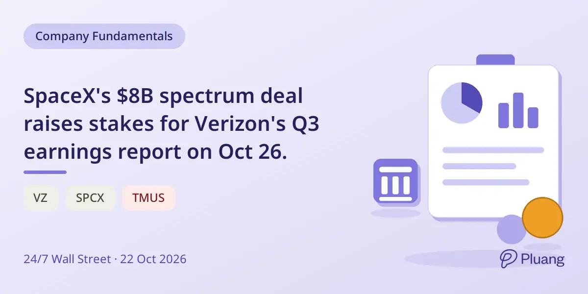 SpaceX's $8B spectrum deal raises stakes for Verizon's Q3 earnings report on Oct 26.